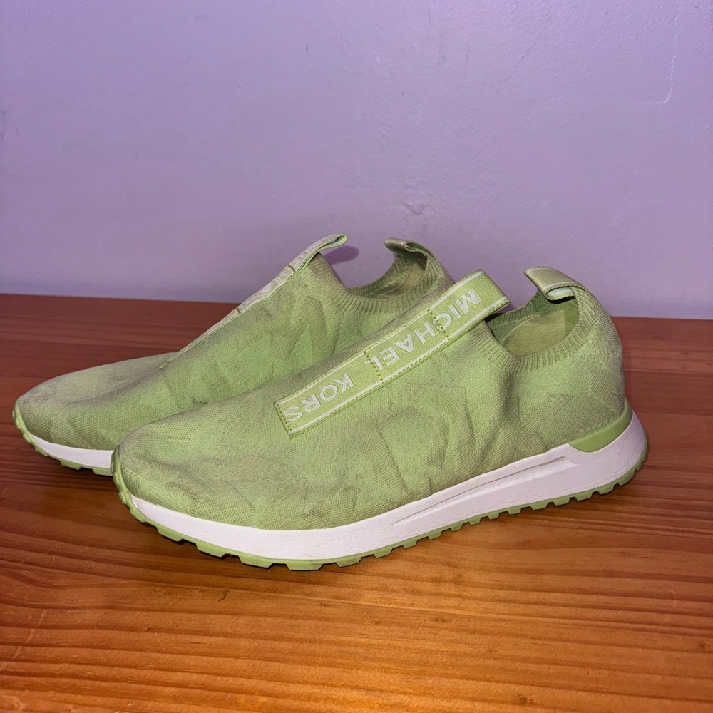 Michael Kors Lime Green Slip-On Shoes